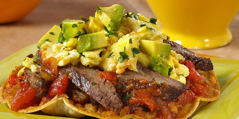 Steak & Eggs Breakfast Tostadas