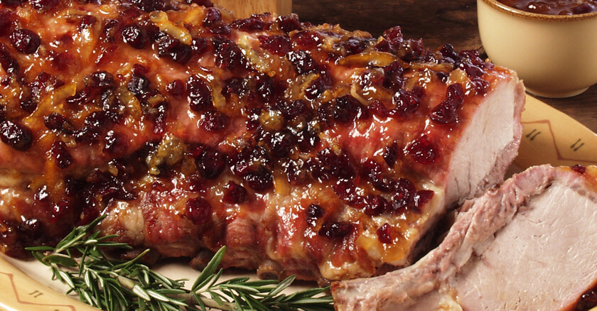 Pork Roast With Spicy Cranberry Orange Glaze