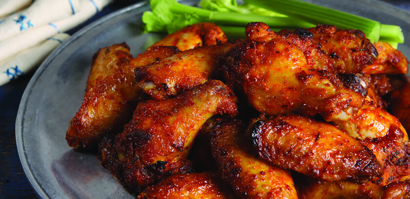 Buffaleaux Wings with Blue Cheese Dipping Sauce