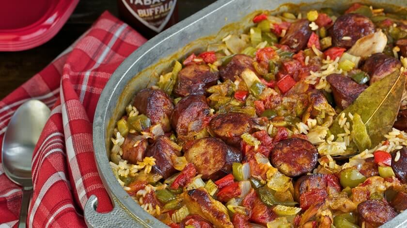 Buffalo Chicken & Sausage Jambalaya