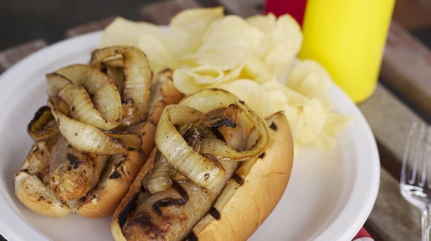 Grilled Beer-Brined Brats