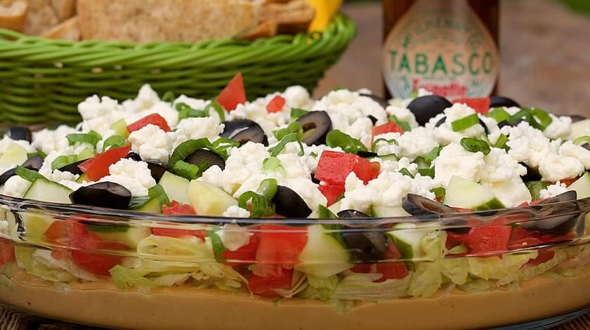 Smoky Mediterranean Layered Dip