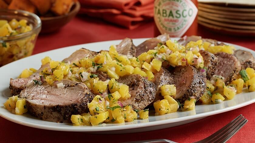 Roasted Pork Loin with Pineapple Salsa