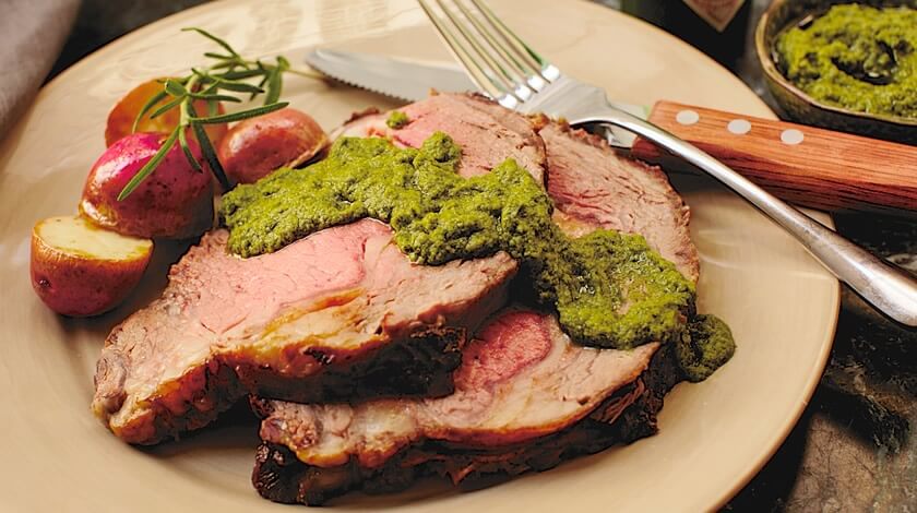 Prime Rib Roast with Salsa Verde