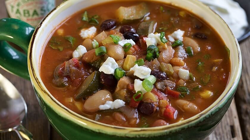 Jalapeño-Spiced Vegetarian Chili | TABASCO® Recipes