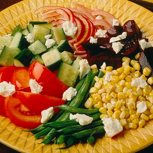 Garden Vegetable Platter With Pepper-Dijon Dressing