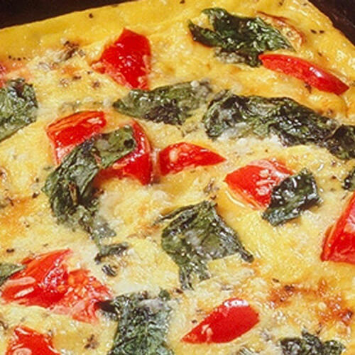 Spinach, Tomato and Parmesan Frittata