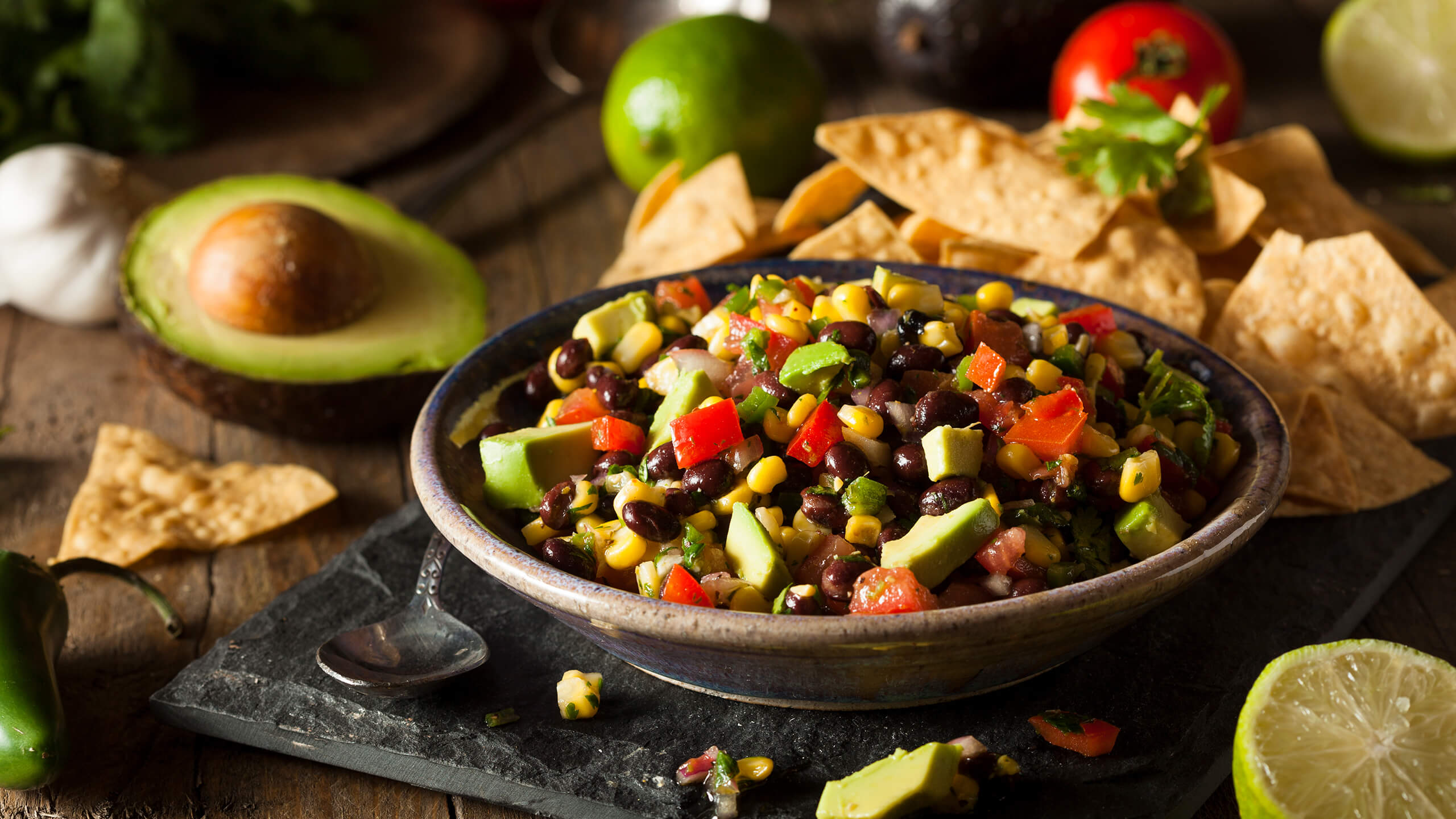 Avocado, Corn & Bean Salsa