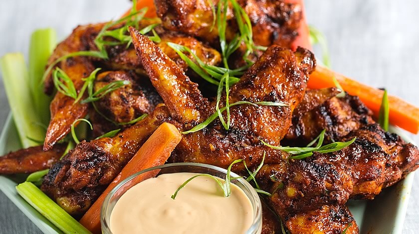 9-Spice Chicken Wings with White Barbecue Sauce