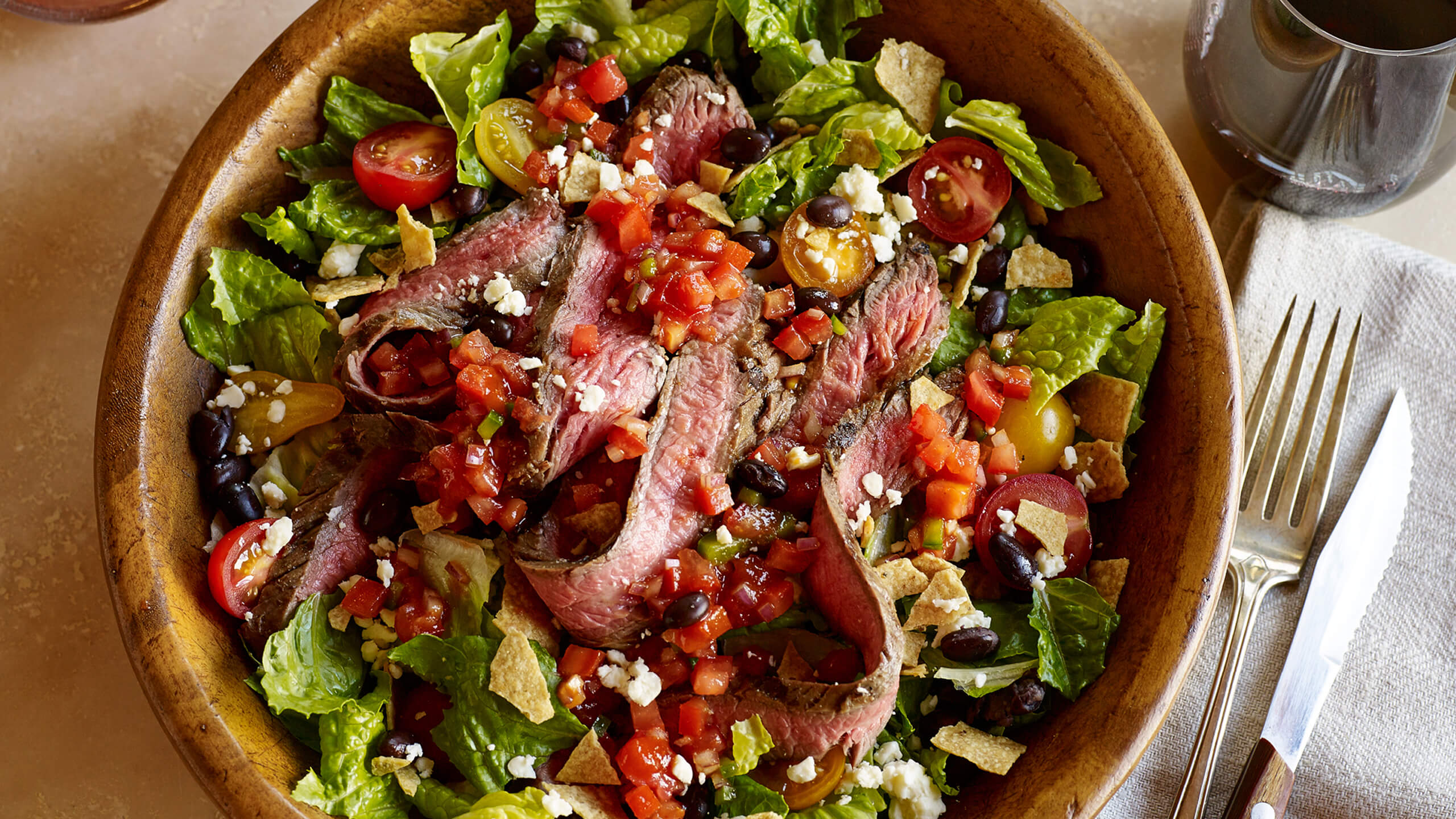 Southwest Sriracha Steak Salad