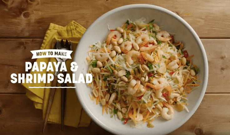 Papaya and Shrimp Salad