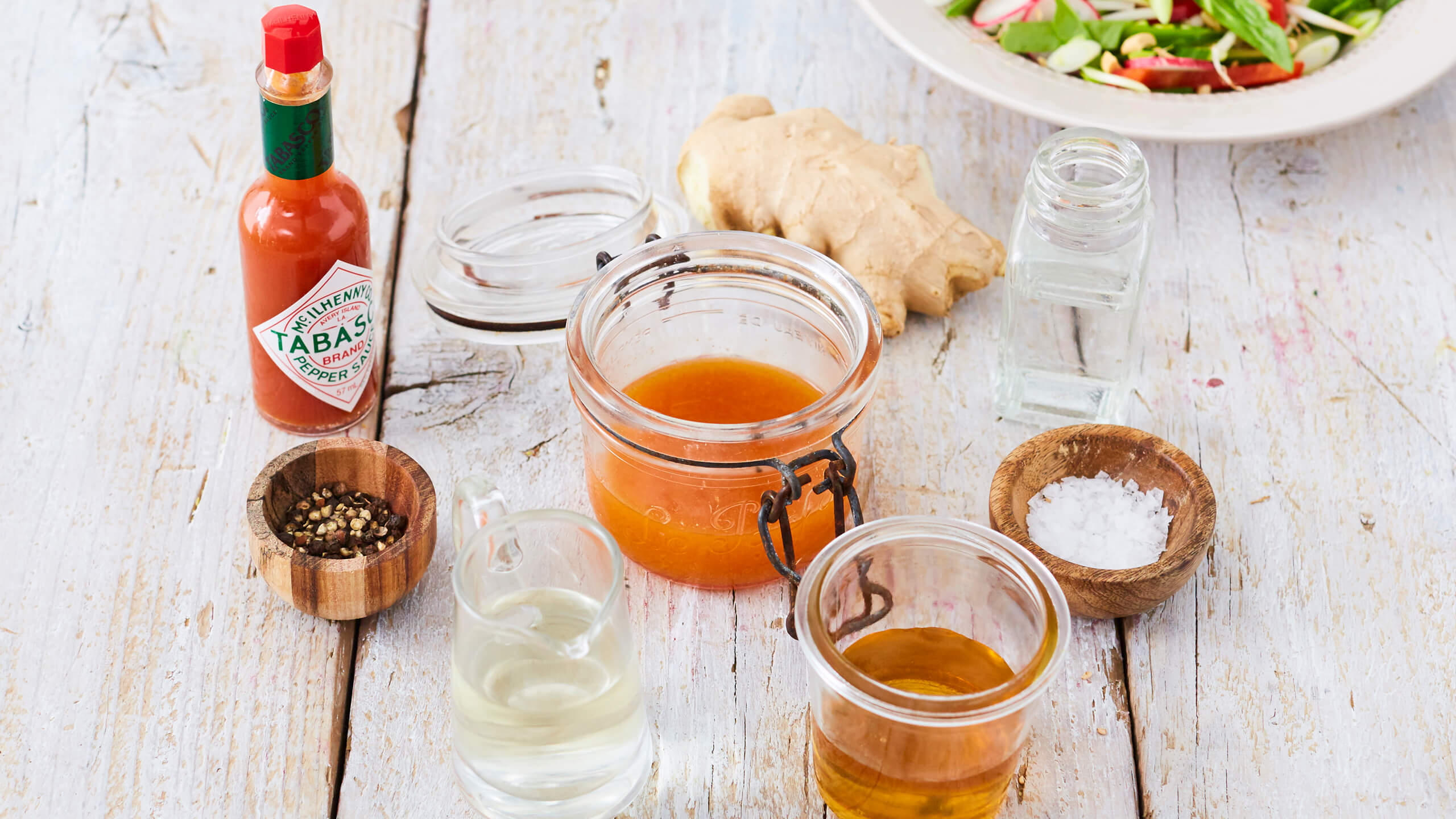 Raw Slaw Salad with Soft-Boiled Egg and Sweet Chili Pepper Dressing