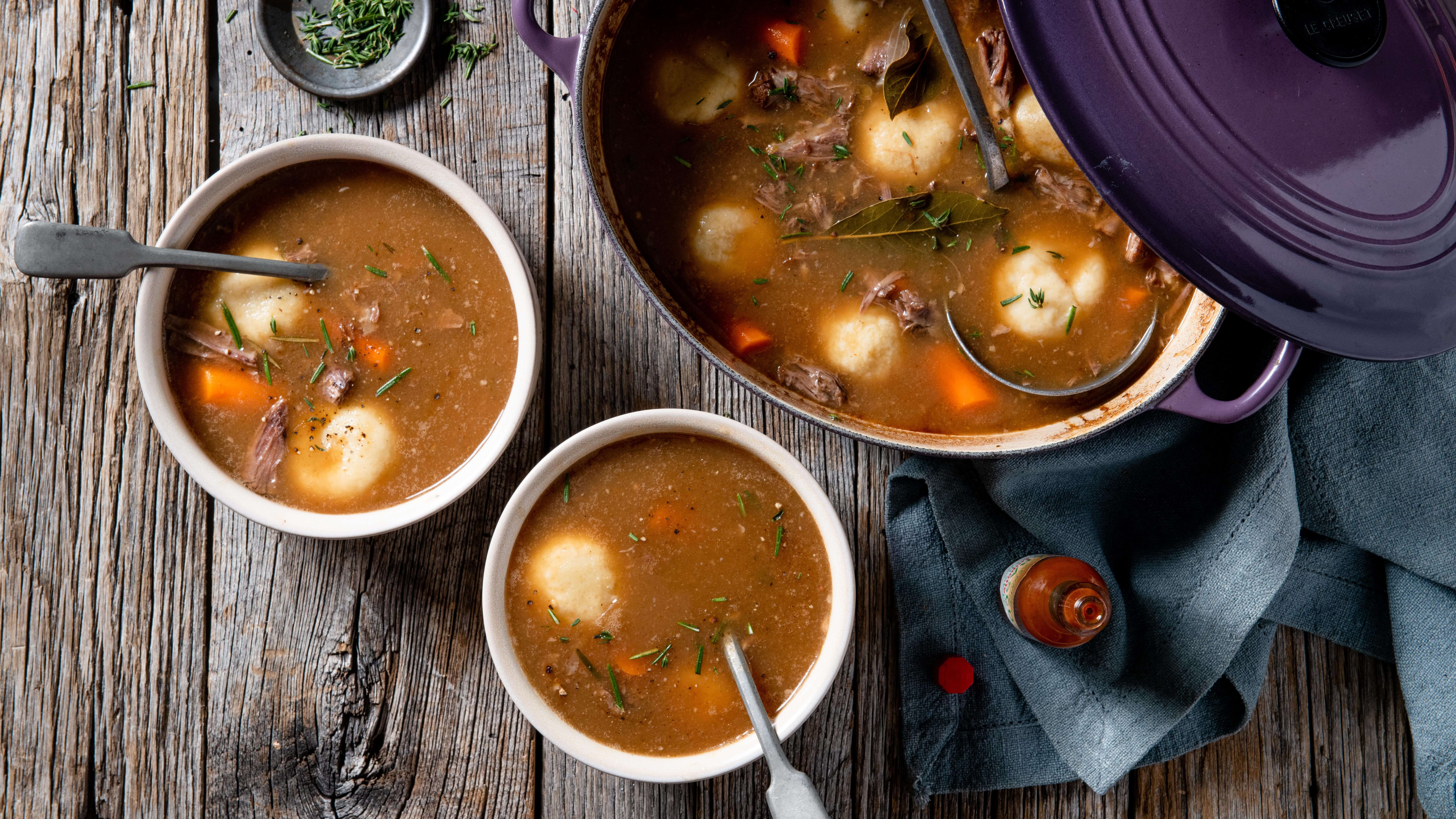 Oxtail Stew with Polish Dumplings