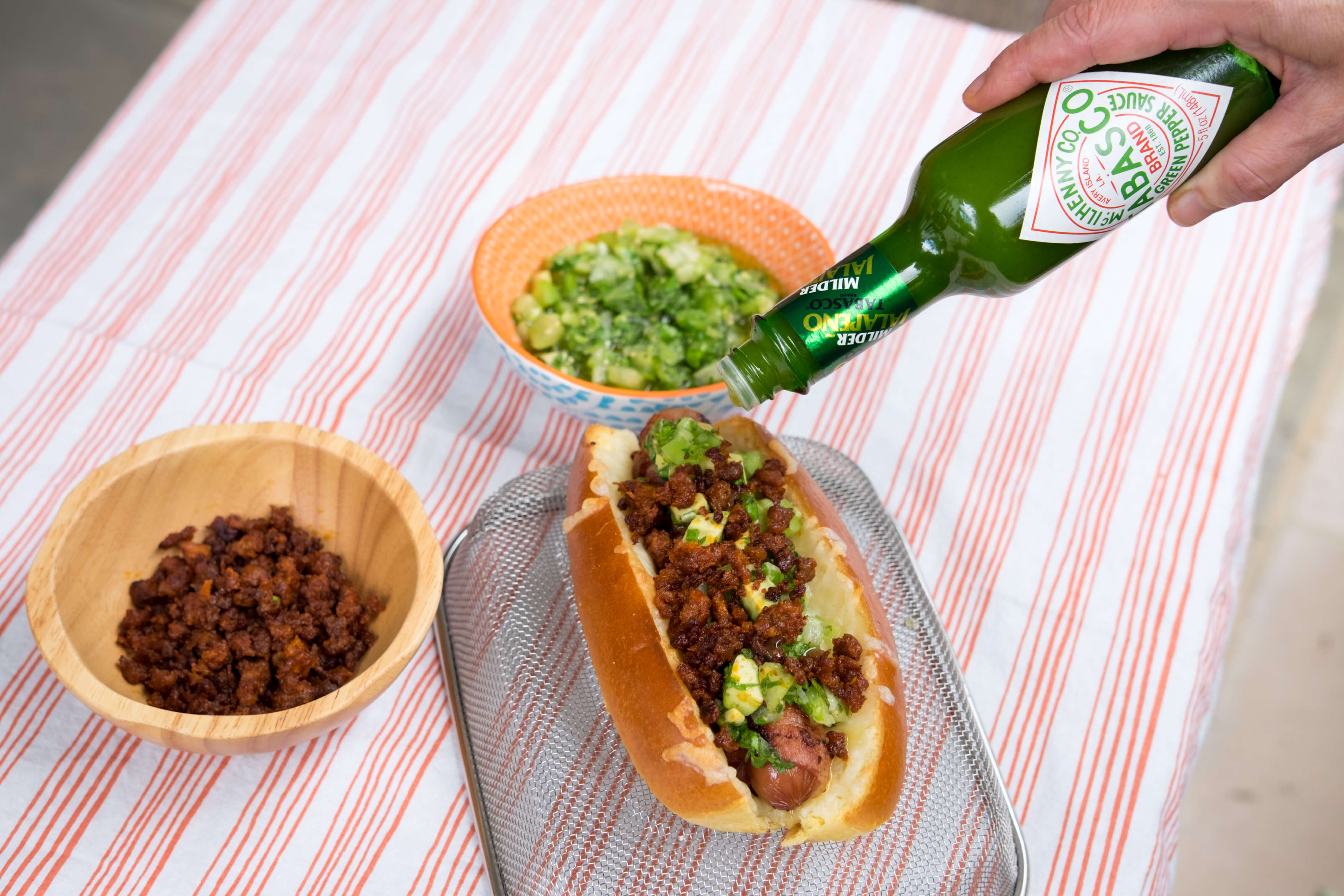 Mexican Hot Dogs with Pico Verde