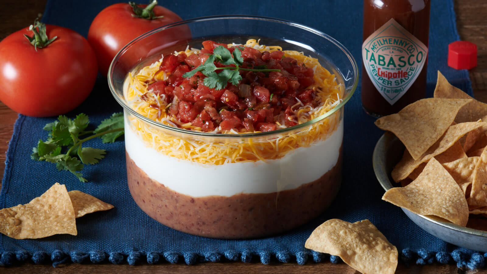 Three Layer Chipotle Bean Dip TABASCO® Recipes