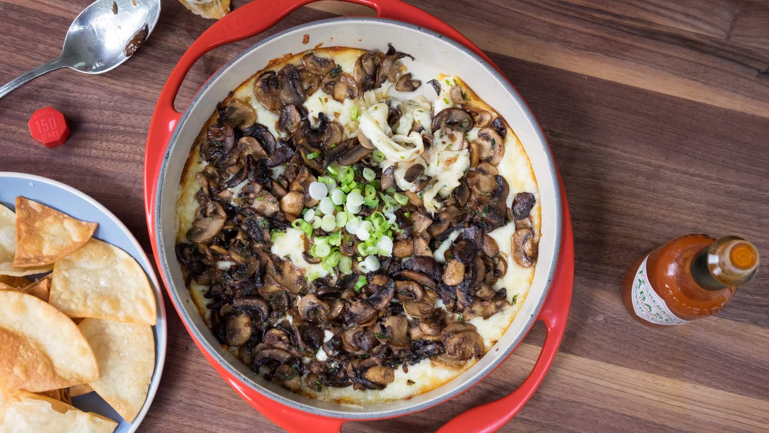 Mushroom and Epazote Queso Fundido