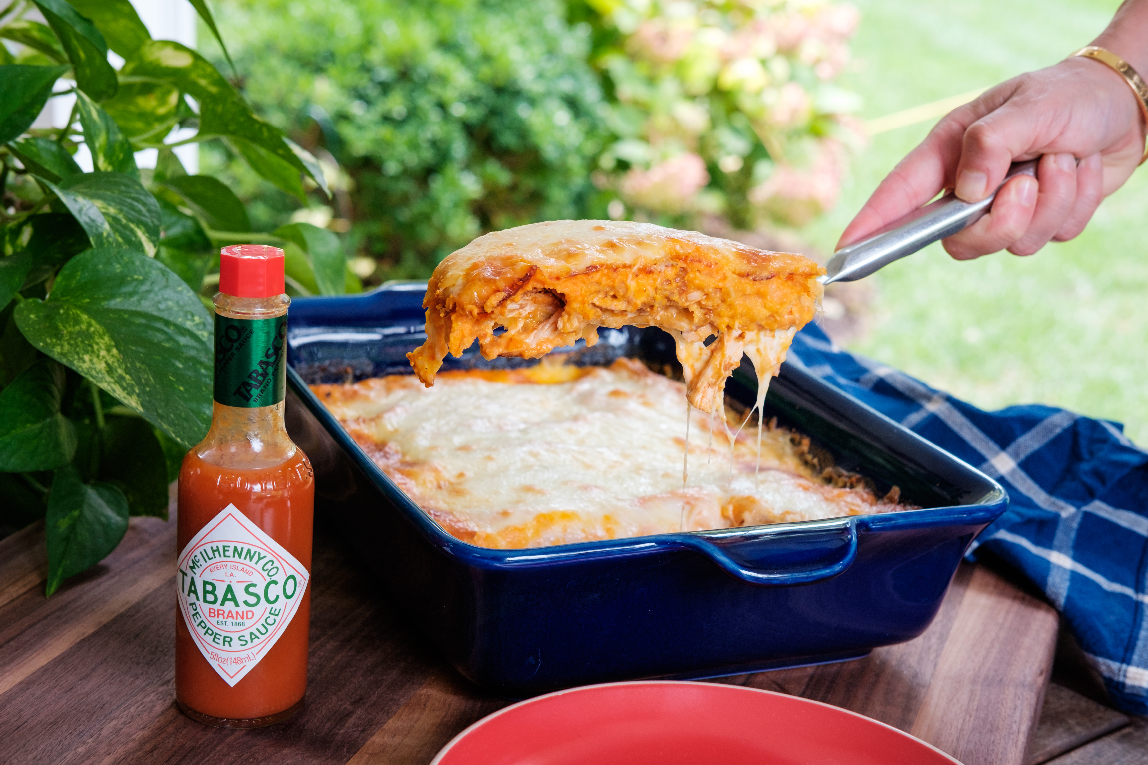 Spiced Up Cheesy Chicken Enchilada Casserole