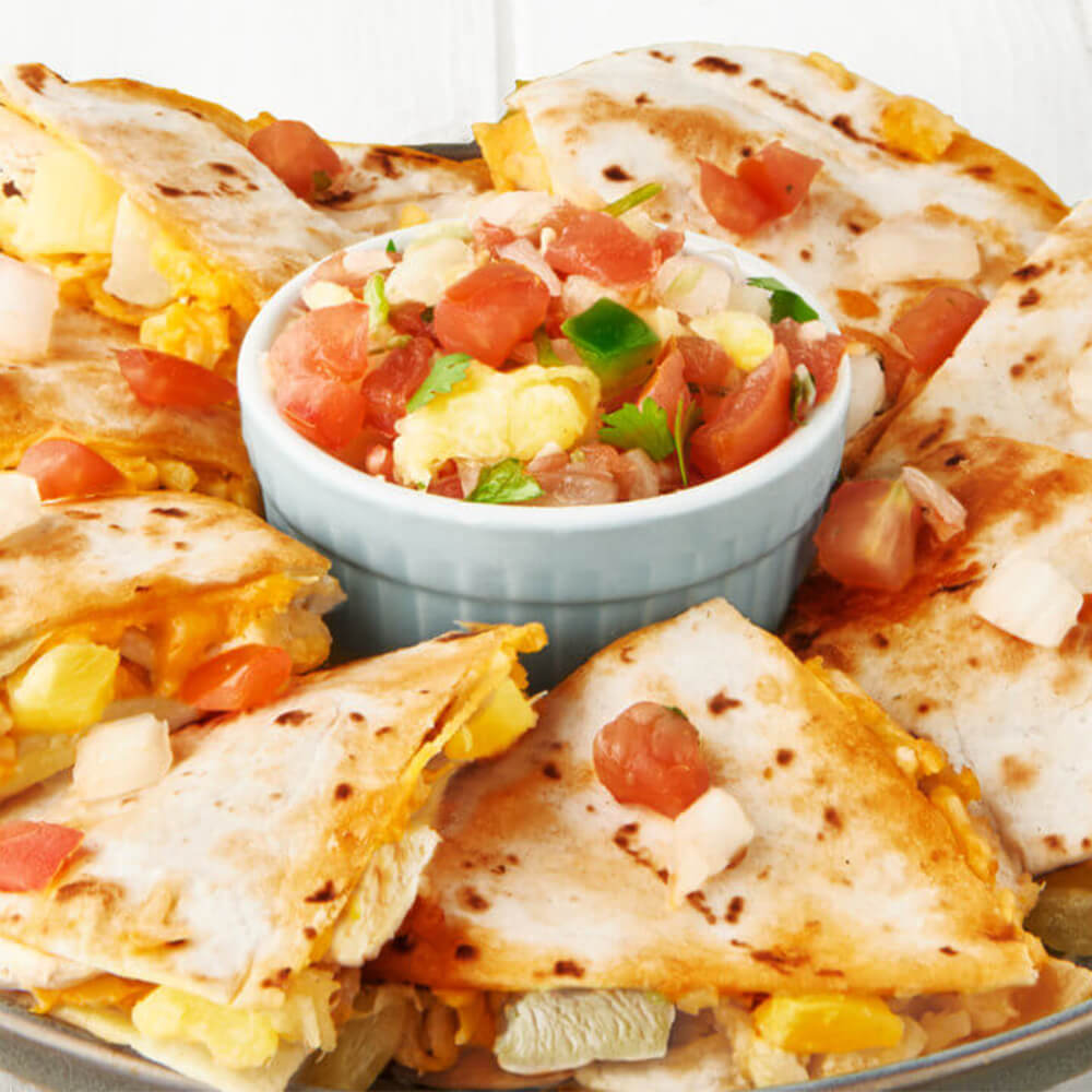 Caramelized Pineapple & Chicken Quesadillas