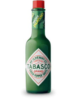 TABASCO<sup>®</sup><br/>Green Pepper Sauce bottle