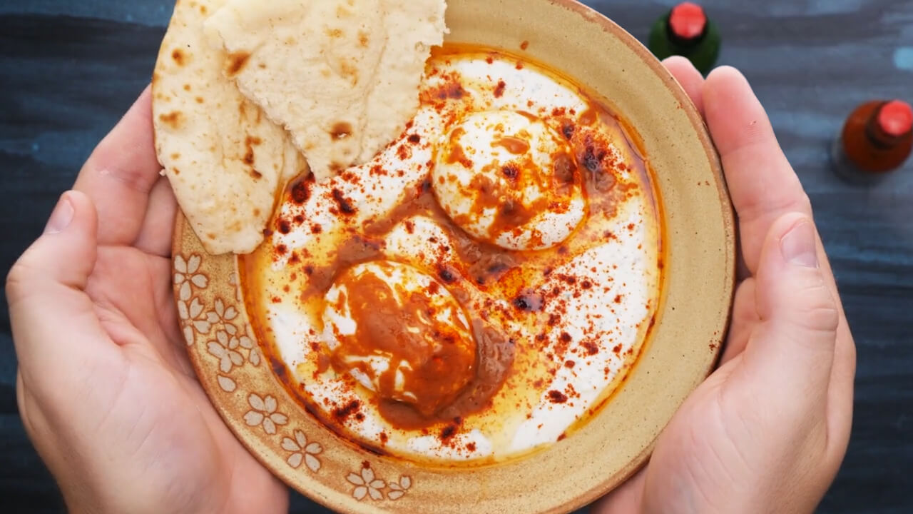 Cilbir (Turkish Poached Eggs in Spiced Yogurt)