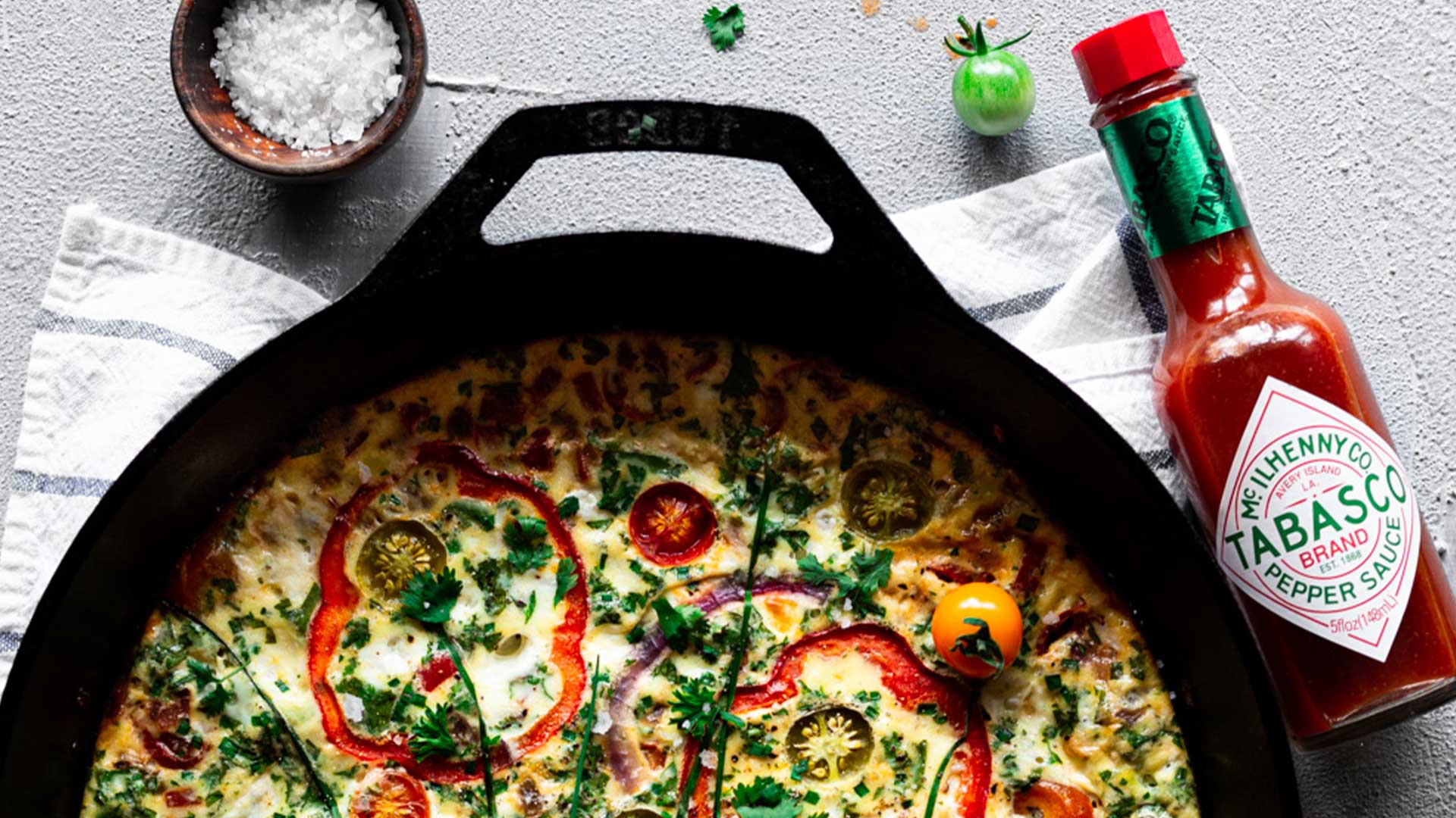 Herby Red Bell Pepper Baked Frittata