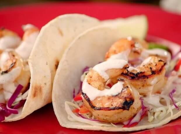 Lime-Grilled Shrimp Tacos with Chipotle Crema Lime-Grilled Shrimp Tacos with Chipotle Crema