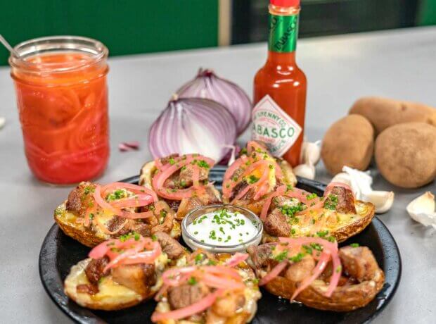 Steak & Cheese Potato Skins with Compound Butter Steak & Cheese Potato Skins with Compound Butter