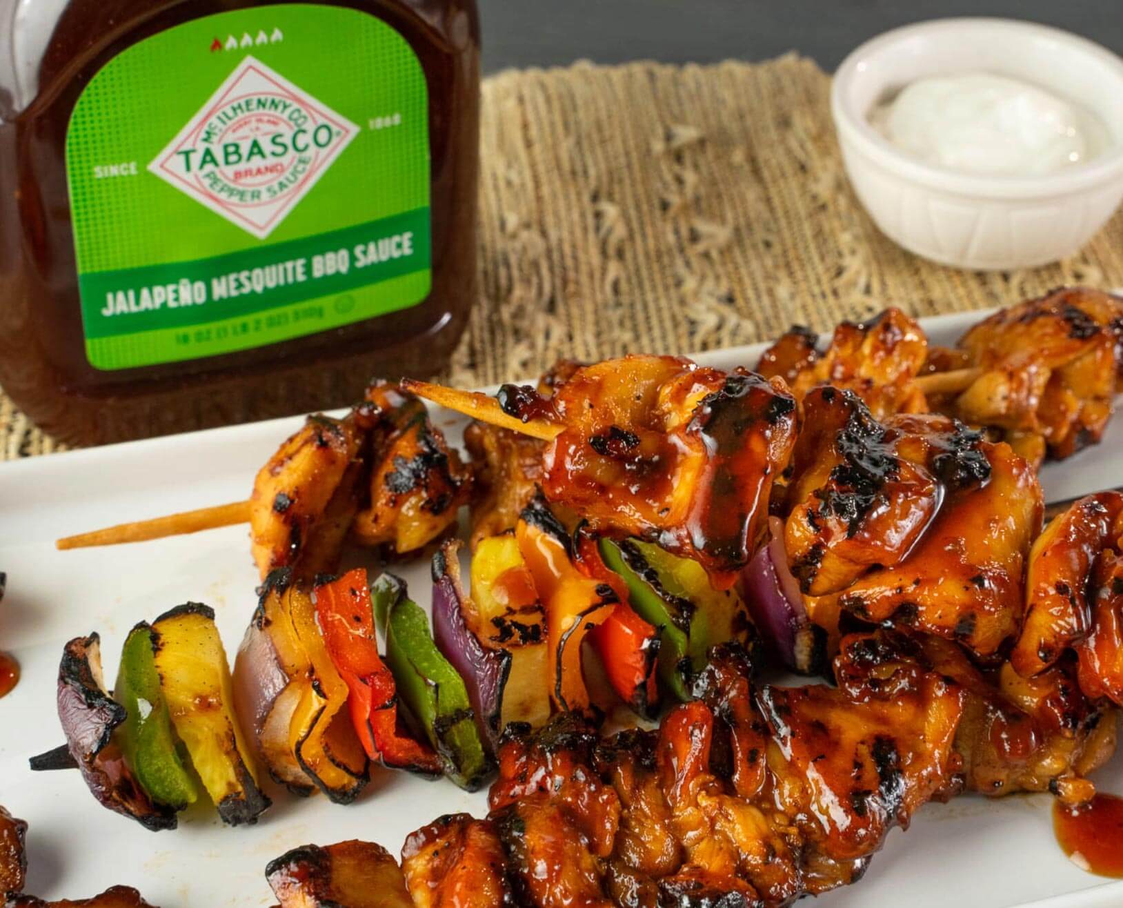TABASCO® Jalapeno Mesquite BBQ Chicken Kebabs