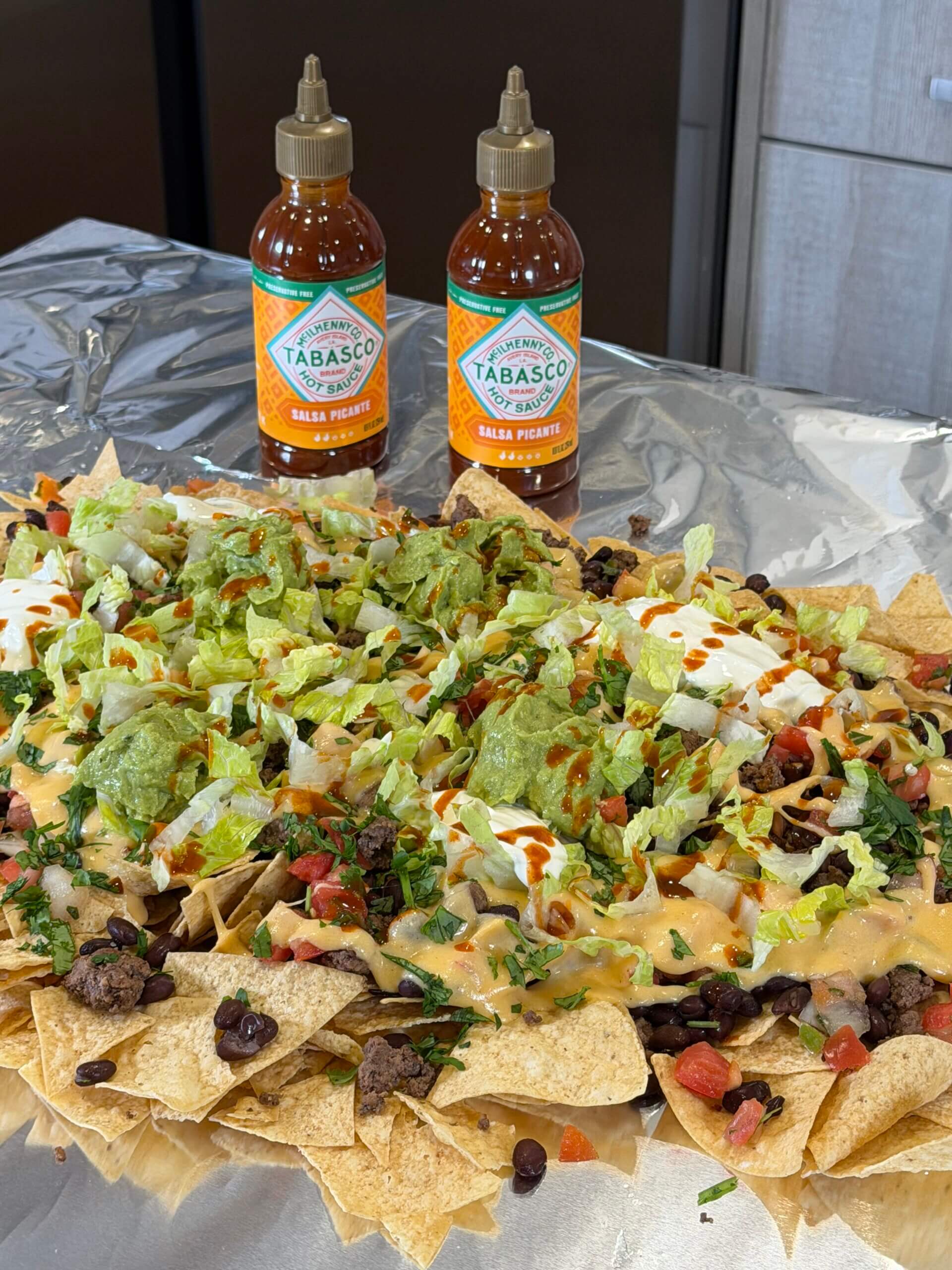 Loaded Tabletop Nachos w/ Tabasco Salsa Picante