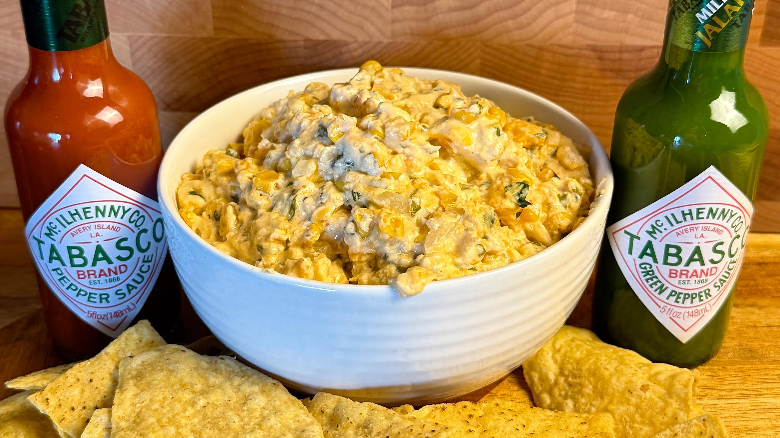 Spicy Corn Off the Cobb Party Dip made with TABASCO® Sauce